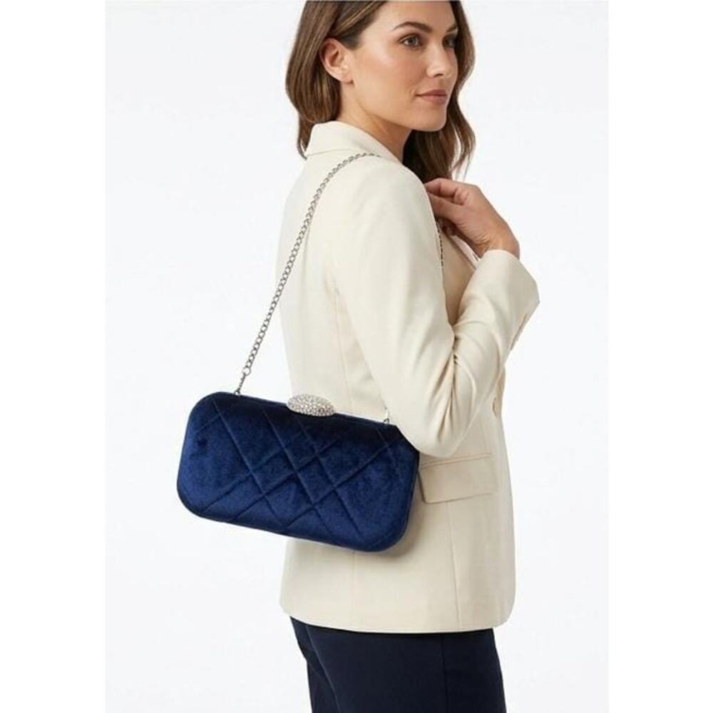 Nina Barlow Quilted Velvet Minaudière